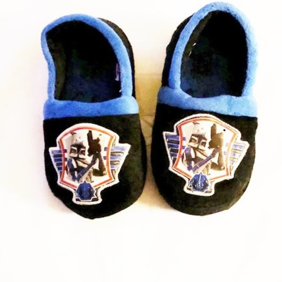 Slippers Star Wars Clone Wars boys size 11M lights up when moving fabric upper - Picture 2 of 5